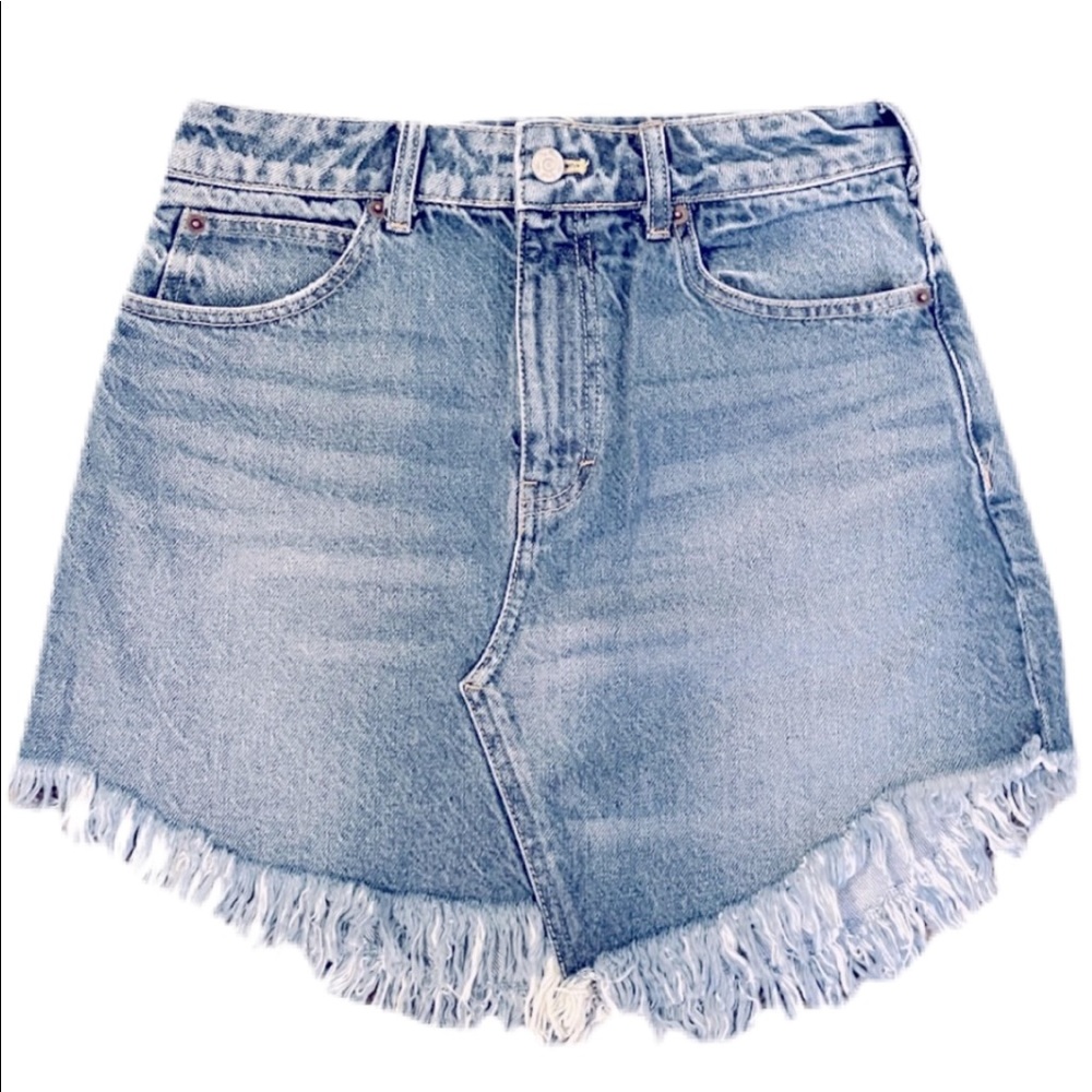 FREE PEOPLE Bailey Denim Mini Skirt